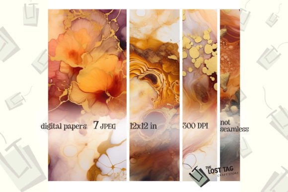 Download Alcohol Ink Warm Tones Background Paper - Warm tones Collection